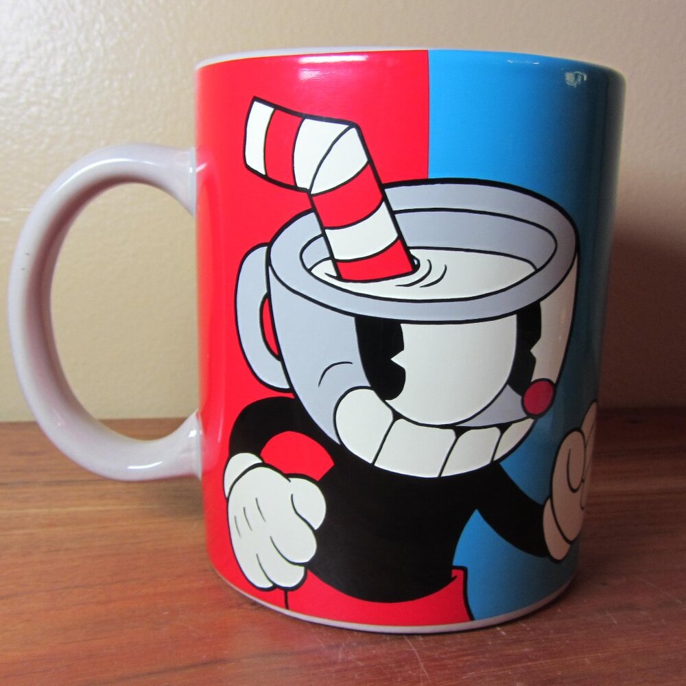 15 oz cupheads talking mug NWT just funky (W5414)